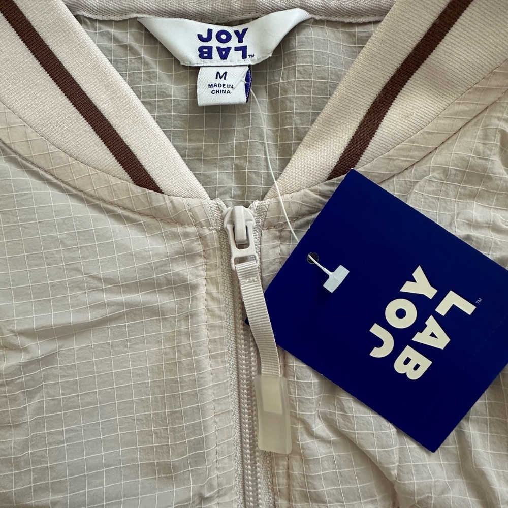 Joy Lab Lilac Cropped Boxy Bomber Jacket - Picture 6 of 9
